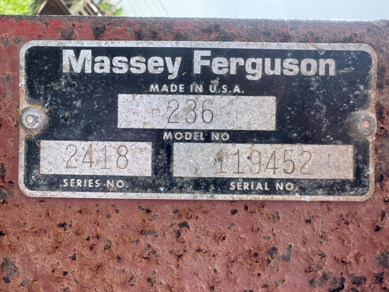 Used Massey Ferguson 236 loader at Baker & Sons Equipment in Ohio