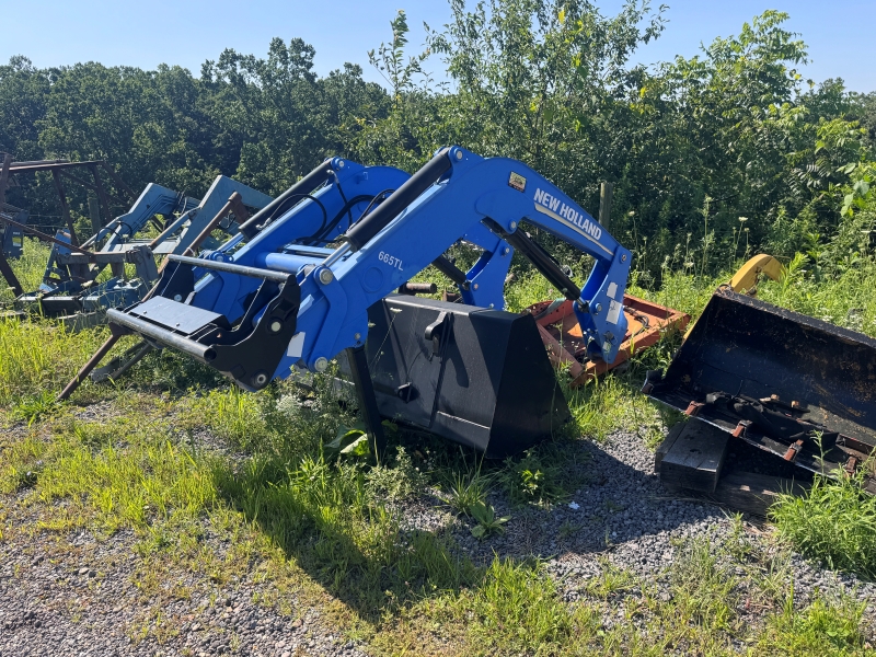 Used New Holland 665TL loader at Baker & Sons Equipment in Ohio