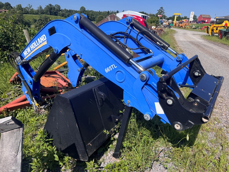 Used New Holland 665TL loader at Baker & Sons Equipment in Ohio