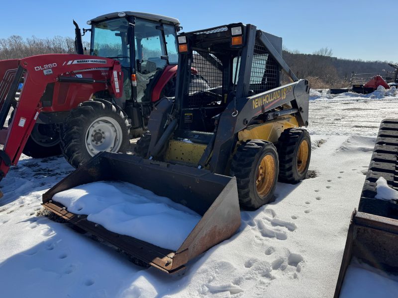 2001 New Holland LS170 skidsteer for sale at Baker and Sons Equipment in Lewisville, Ohio