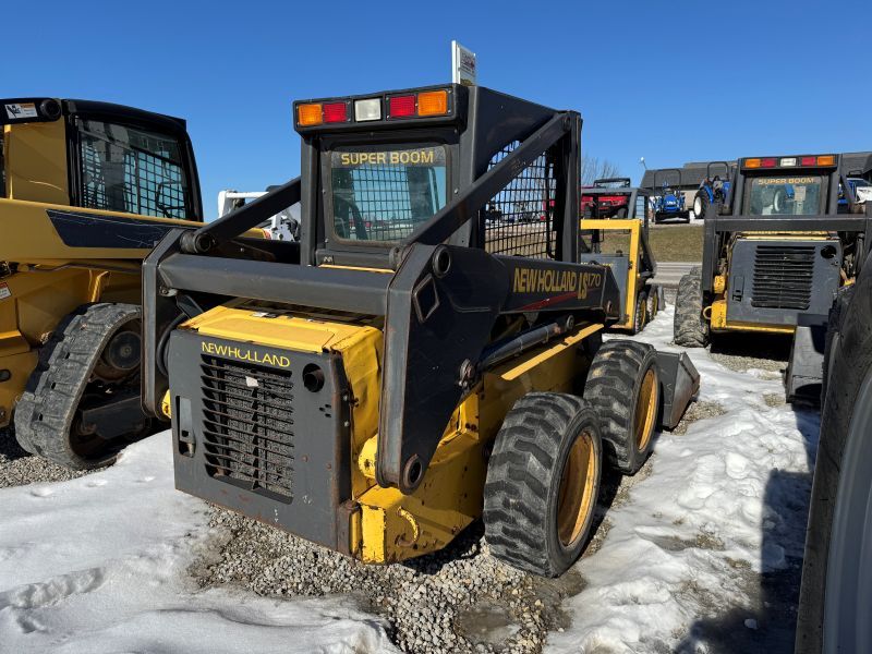 2001 New Holland LS170 skidsteer for sale at Baker and Sons Equipment in Lewisville, Ohio