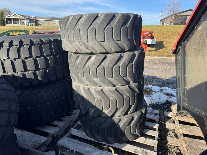 Used Galaxy 14X17.5 skidsteer tires in stock at Baker & Sons in Ohio