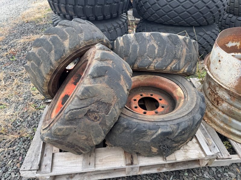 Used Solideal 10X16.5 skidsteer tires in stock at Baker & Sons Equipment in Ohio
