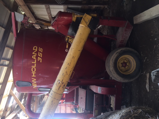 Used new holland 355 grinder mixer is for sale at baker and sons equipment in ohio