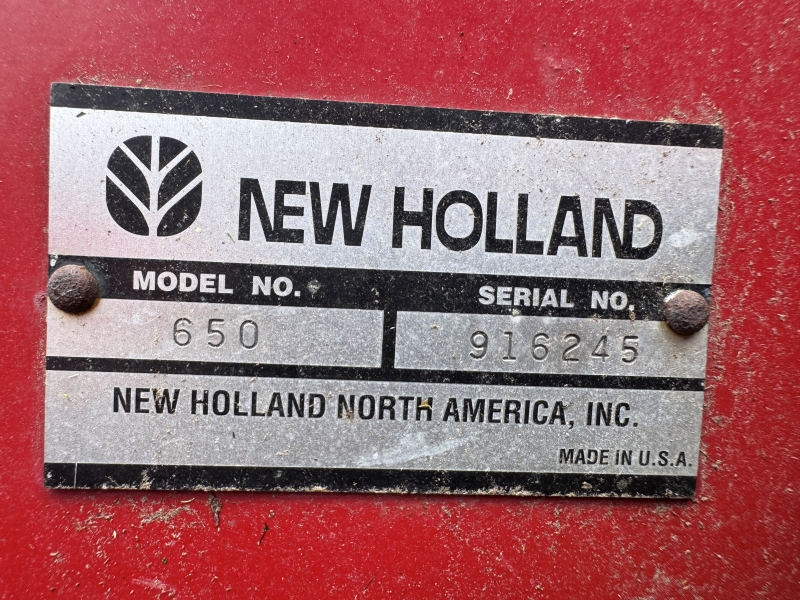 1995 New Holland 650 round baler at Baker & Sons Equipment in Ohio
