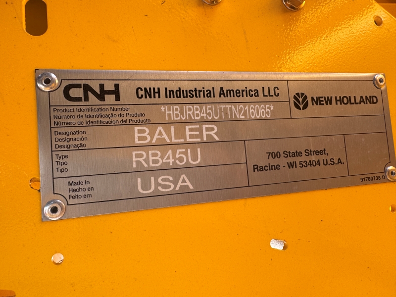 2026 New Holland RB450U Plus round baler at Baker & Sons Equipment in Ohio