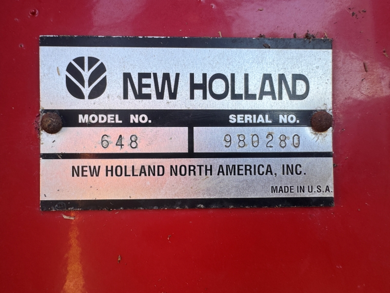 1999 New Holland 648 round baler at Baker & Sons Equipment in Ohio