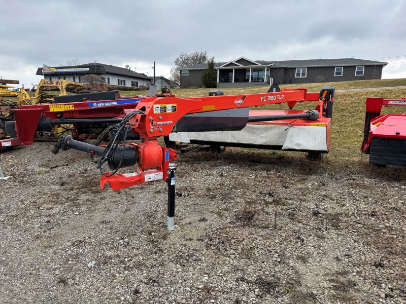 2016 Kuhn FC3160TLR disc mower conditioner in stock at Baker and Sons in ohio