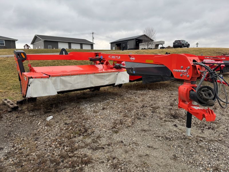 2016 Kuhn FC3160TLR disc mower conditioner in stock at Baker and Sons in ohio