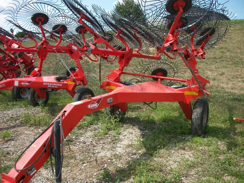 Used Kuhn SR110 rake in stock at Baker and Sons Equipment in Lewisville, Ohio