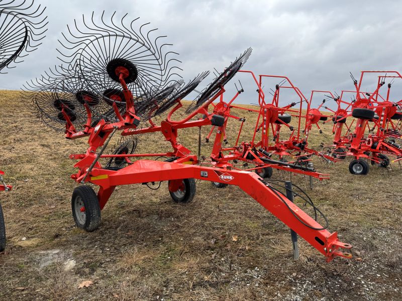 Used Kuhn SR110 rake in stock at Baker and Sons Equipment in Ohio