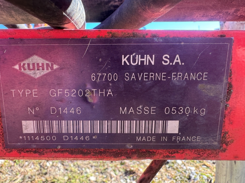 2011 Kuhn GF5202THA tedder at Baker & Sons Equipment in Ohio