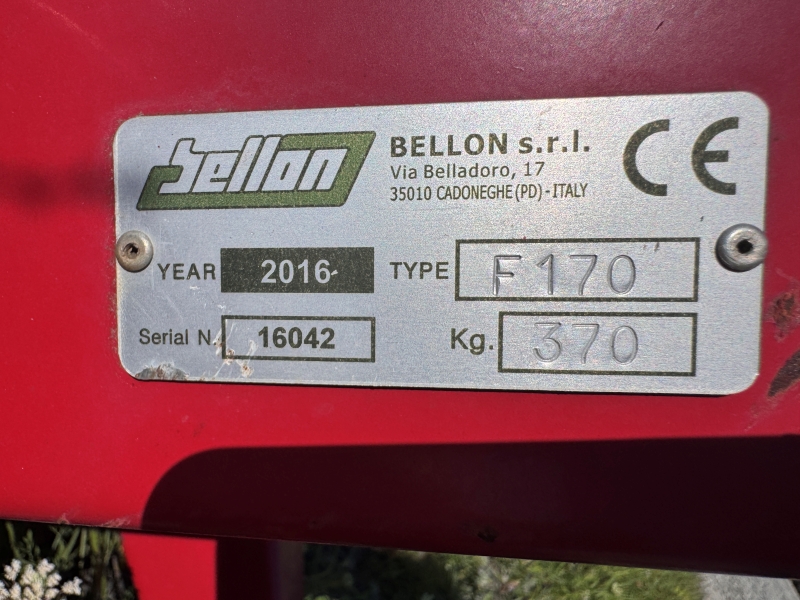 2016 Bellon F170 rotary mower for sale at Baker & Sons in Ohio