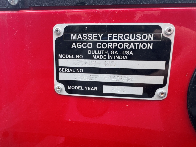 2023 Massey Ferguson 2606H tractor at Baker & Sons Equipment in Ohio