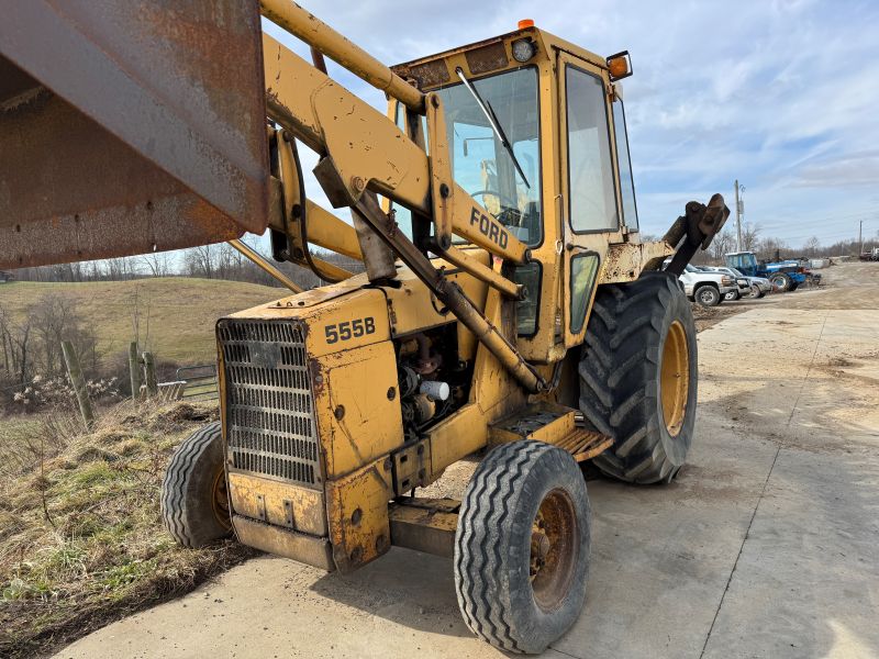 Used Ford 555B tractor loader backhoe for sale at Baker & Sons Equipment in Lewisville, Ohio