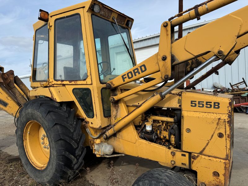 Used Ford 555B tractor loader backhoe for sale at Baker & Sons Equipment in Lewisville, Ohio