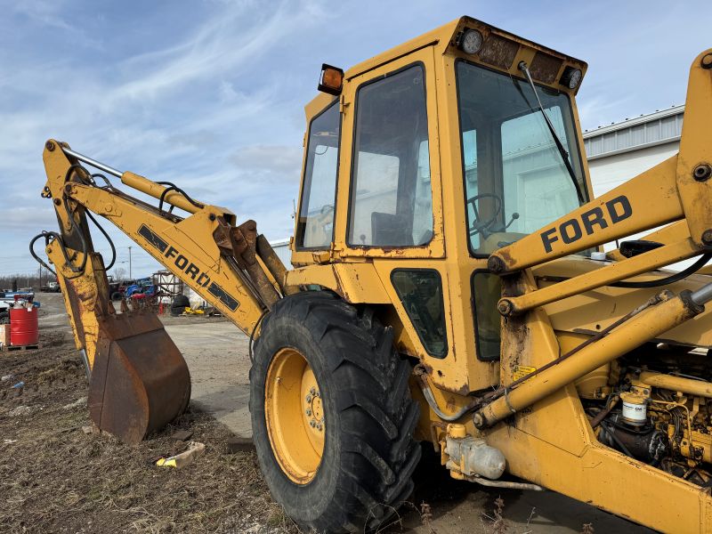 Used Ford 555B tractor loader backhoe for sale at Baker & Sons Equipment in Lewisville, Ohio