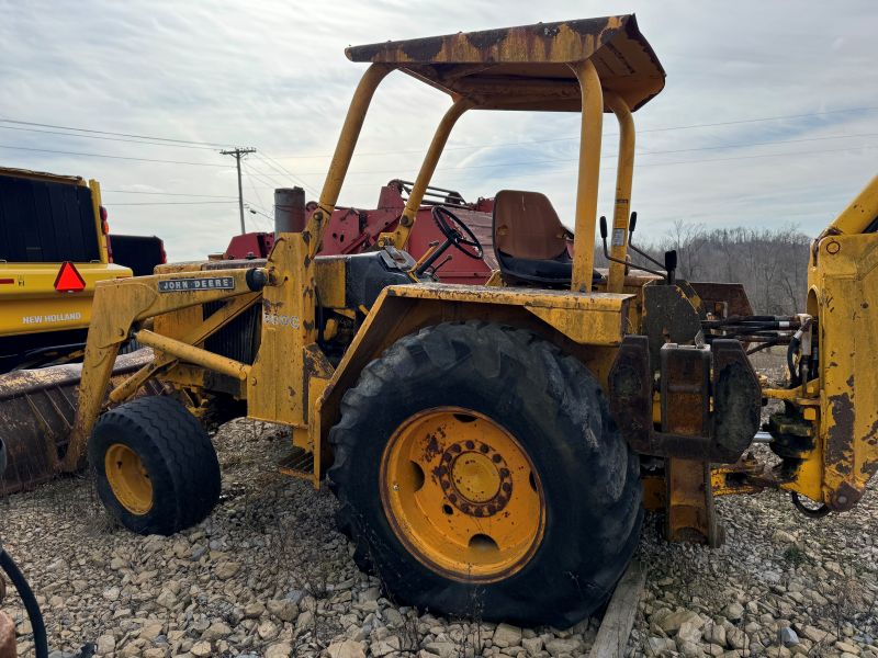 Used John Deere 500C tractor loader backhoe for sale at Baker & Sons Equipment in Lewisville, Ohio