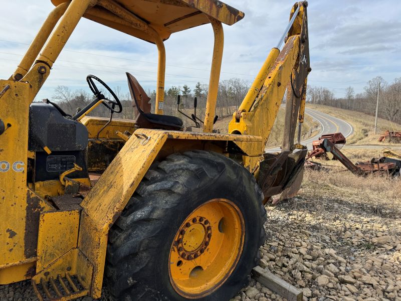 Used John Deere 500C tractor loader backhoe for sale at Baker & Sons Equipment in Lewisville, Ohio