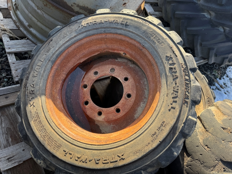 Used Solideal 10X16.5 skidsteer tires for sale at Baker & Sons Equipment in Ohio