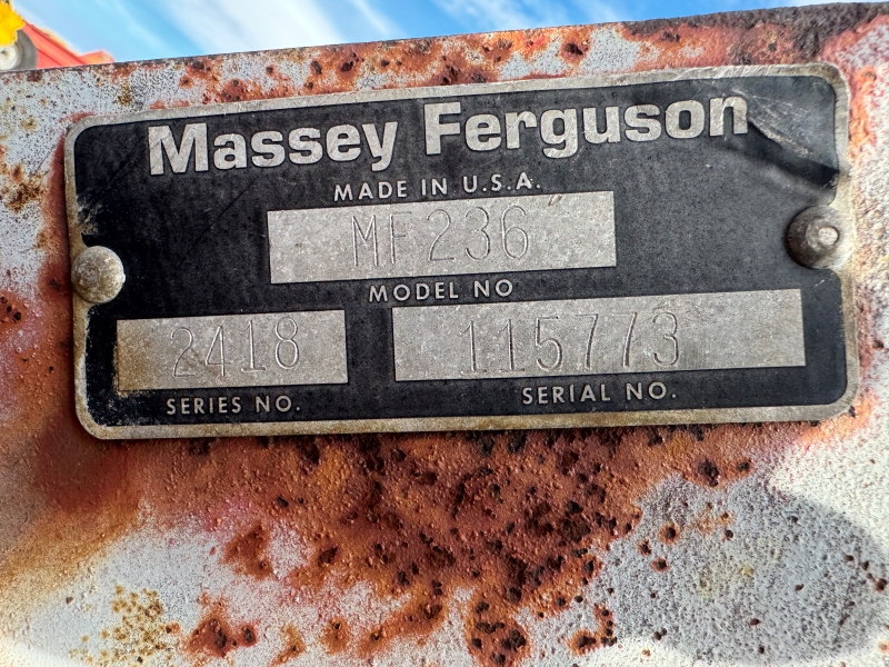 Used Massey Ferguson 236 loader at Baker & Sons Equipment in Ohio