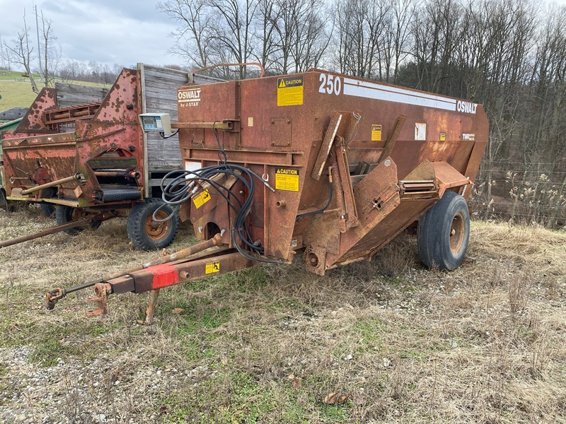 1996 Oswalt 250 tmr mixer for sale at baker and sons equipment in ohio