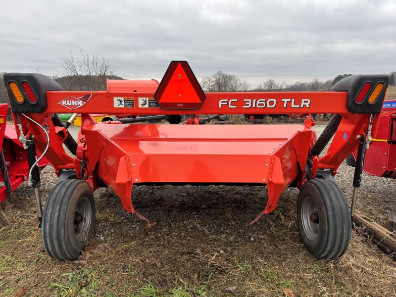 2016 Kuhn FC3160TLR disc mower conditioner in stock at Baker and Sons in ohio