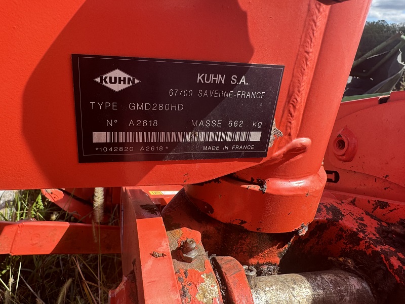 Used Kuhn GMD280 disc mower for sale at Baker and Sons in Ohio