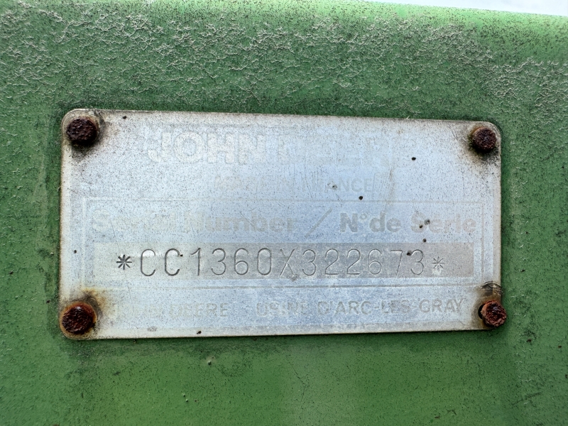 1990 John Deere 1360 disc mower conditioner for sale at Baker and Sons in Ohio