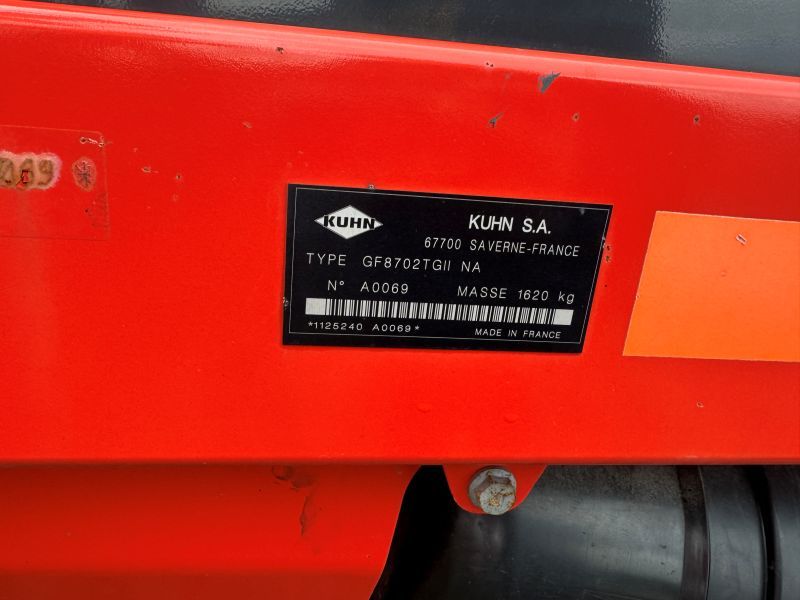 used Kuhn GF8702TGII tedder for sale at Baker & Sons in Ohio