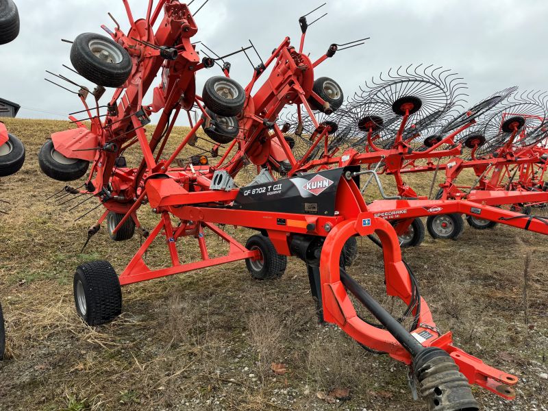 used Kuhn GF8702TGII tedder for sale at Baker & Sons in Ohio