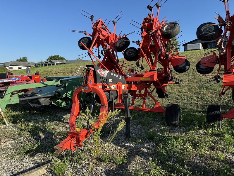 2015 Kuhn GF8702TGII tedder in stock at Baker & Sons Equipment in Ohio