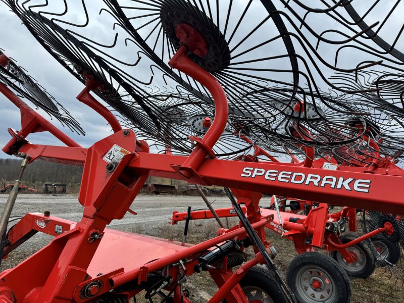 Used Kuhn SR110 rake in stock at Baker and Sons Equipment in Ohio