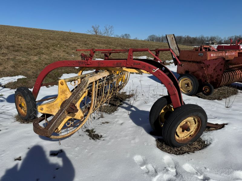 Used New Holland 55 rake in stock at baker and sons in ohio