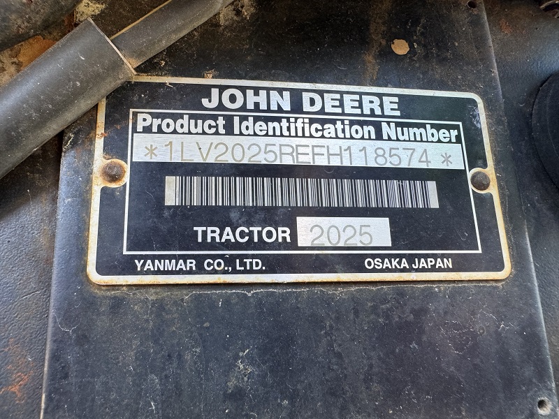 used john deere 2025r tractor for sale at baker and sons equipment in ohio