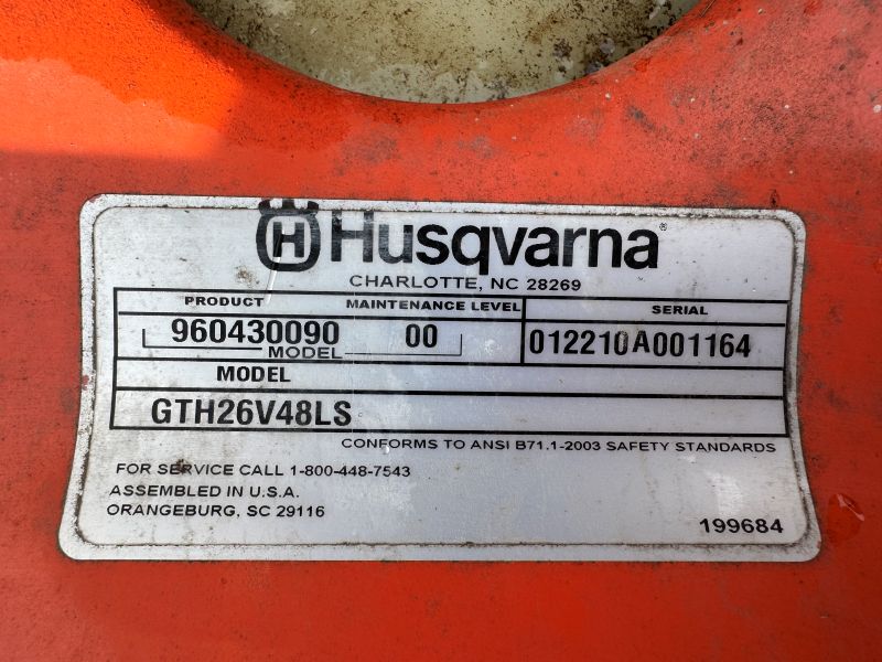 2010 Husqvarna GTH26V48LS tractor at Baker & Sons Equipment in Ohio