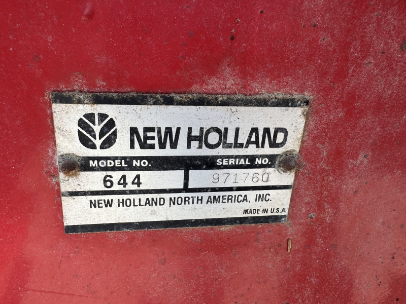 1998 New Holland 644 round baler for sale at Baker & Sons Equipment in Ohio
