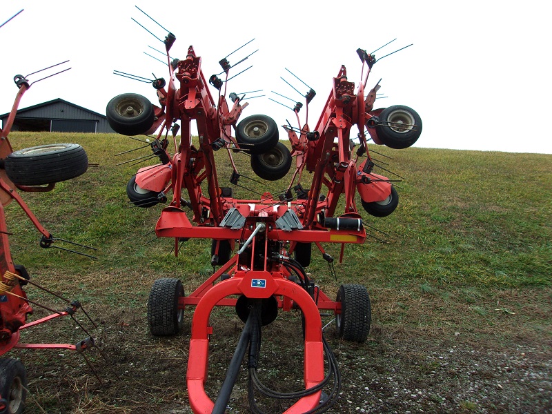 Used Kuhn GF8702TGII tedder in stock at Baker & Sons Equipment in Ohio