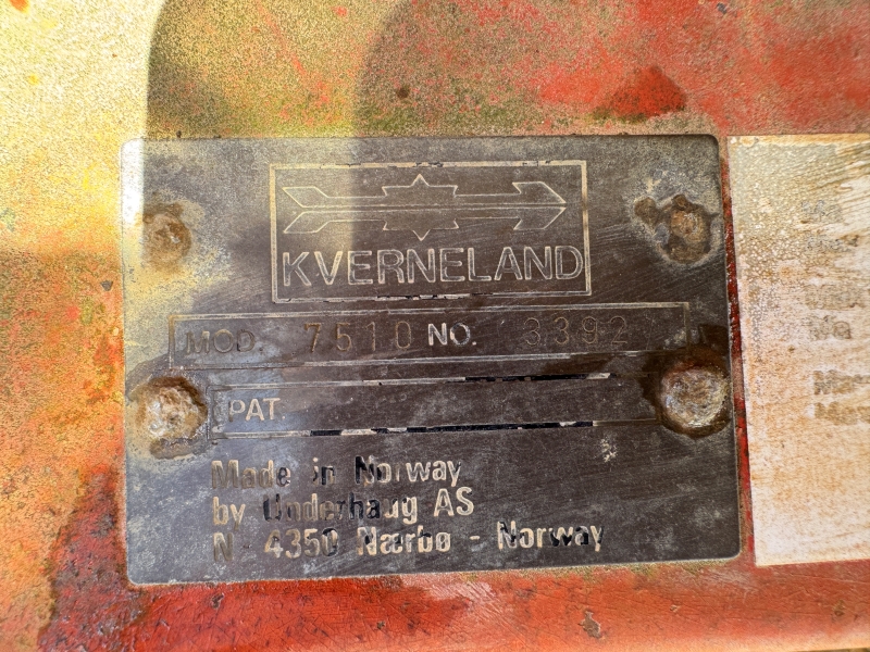 Used Kverneland 7510 bale wrapper at Baker & Sons in Ohio