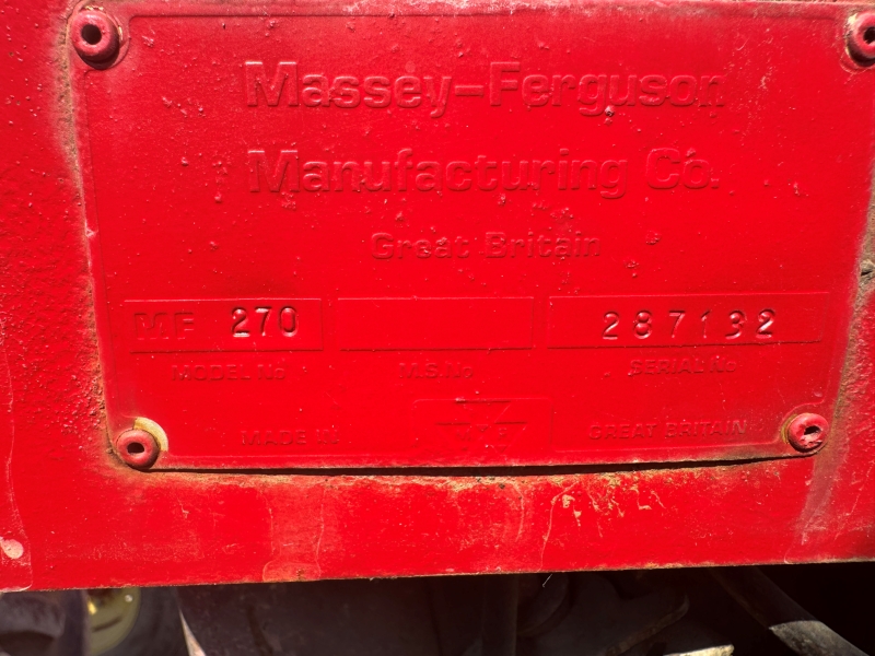 1983 massey ferguson 270 tractor for sale at baker & sons equipment in ohio