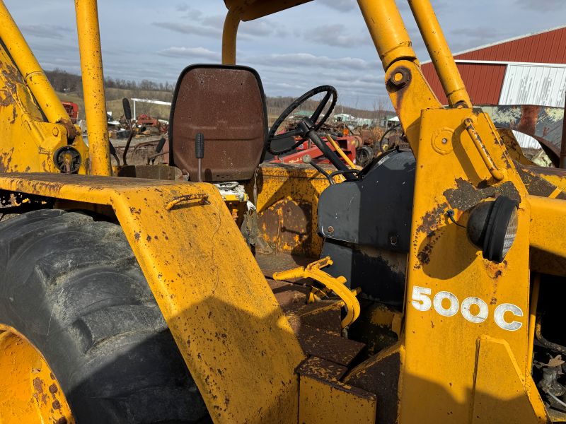 Used John Deere 500C tractor loader backhoe for sale at Baker & Sons Equipment in Lewisville, Ohio