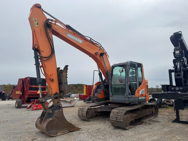 Used Doosan DX140LCR-5 excavator for sale at Baker and Sons Equipment in Ohio