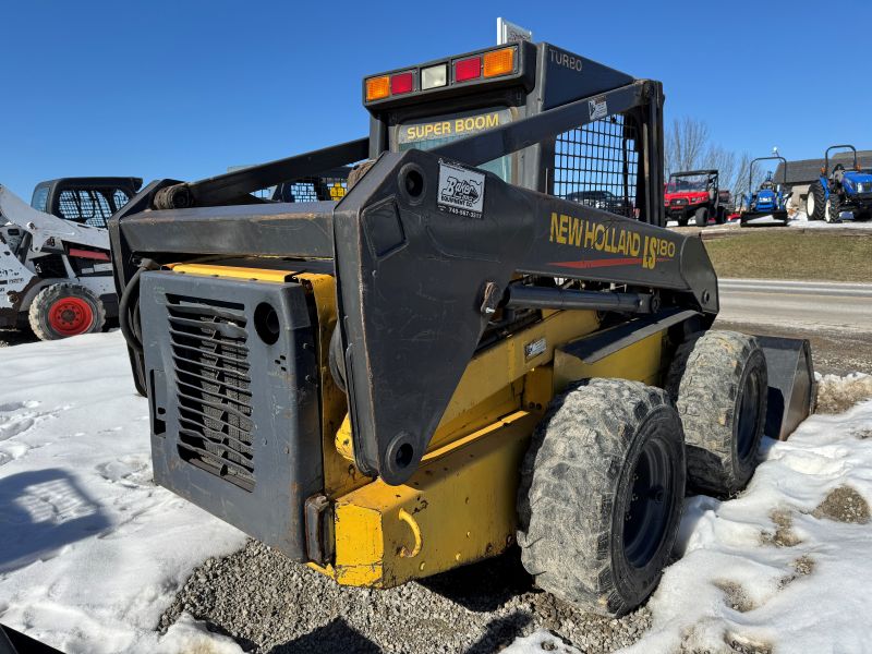 Used New Holland LS180 skidsteer for sale at Baker & Sons Equipment in Lewisville, Ohio