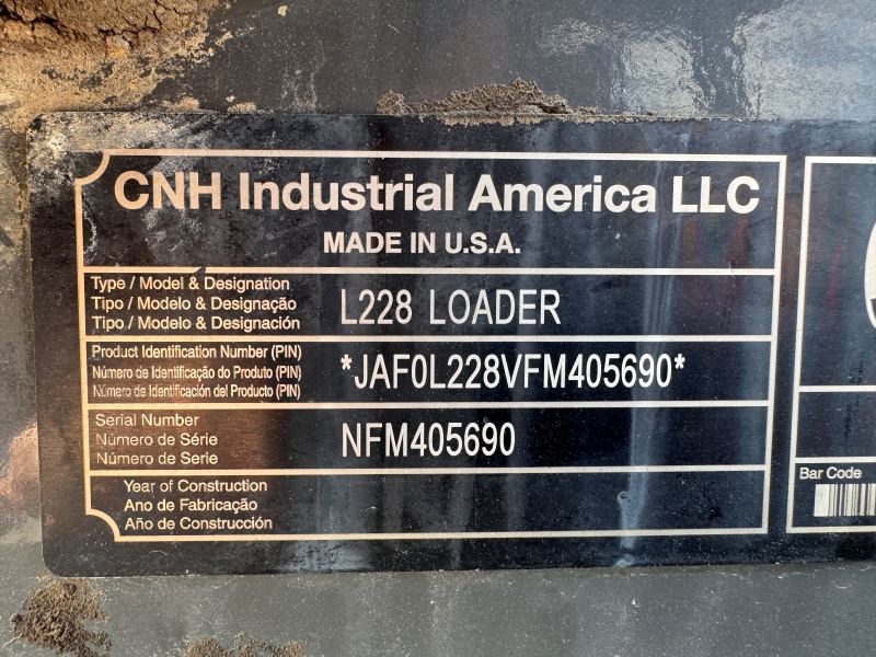 2015 New Holland L228 skidsteer for sale at Baker & Sons Equipment in Ohio