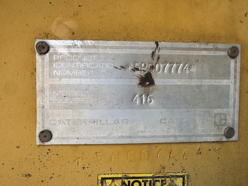 1989 Caterpillar 416 tractor loader backhoe for sale at Baker & Sons Equipment in Ohio