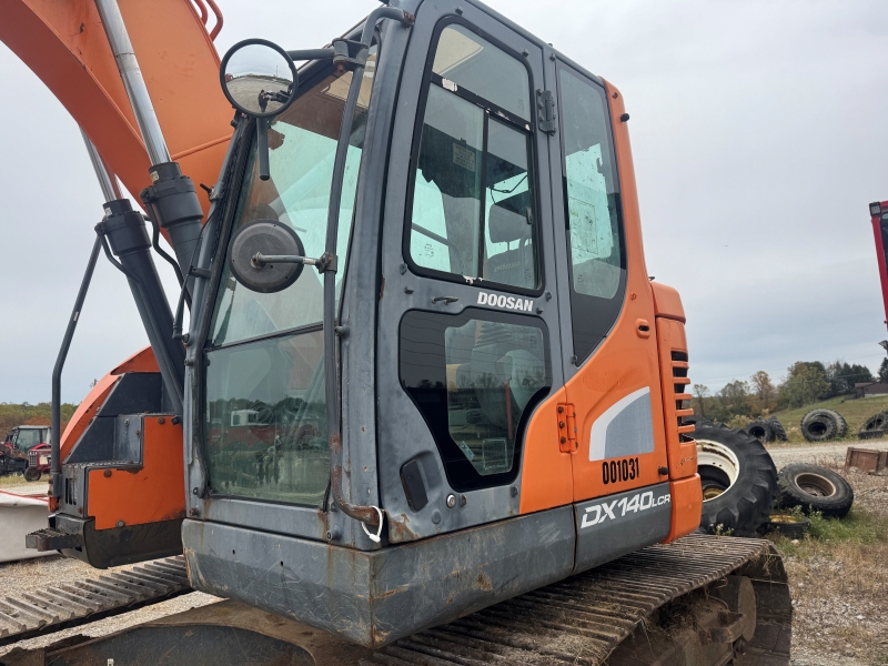 Used Doosan DX140LCR-5 excavator for sale at Baker and Sons Equipment in Ohio